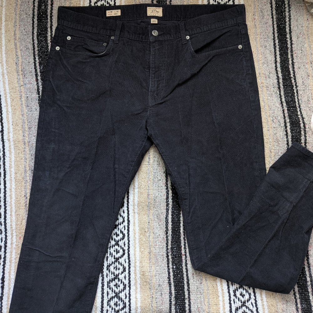 J. Crew Men's Navy Blue Corduroy Pants EUC 36X32